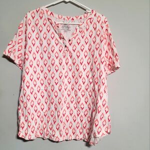 Faded Glory Women's Red Diamond‎ 2X Top
